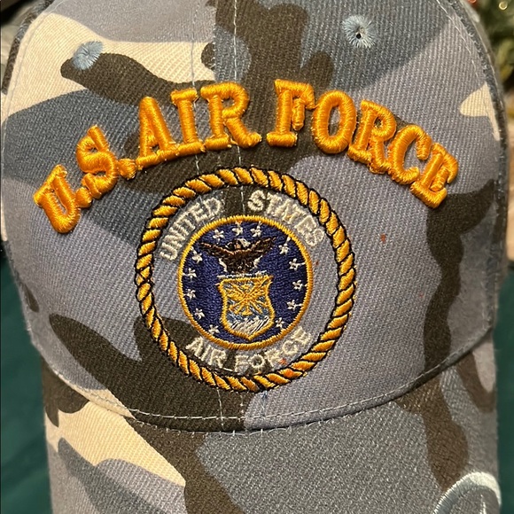 U.S. Air Force Cap Blue Camouflage -adjustable velcro back - Picture 2 of 12
